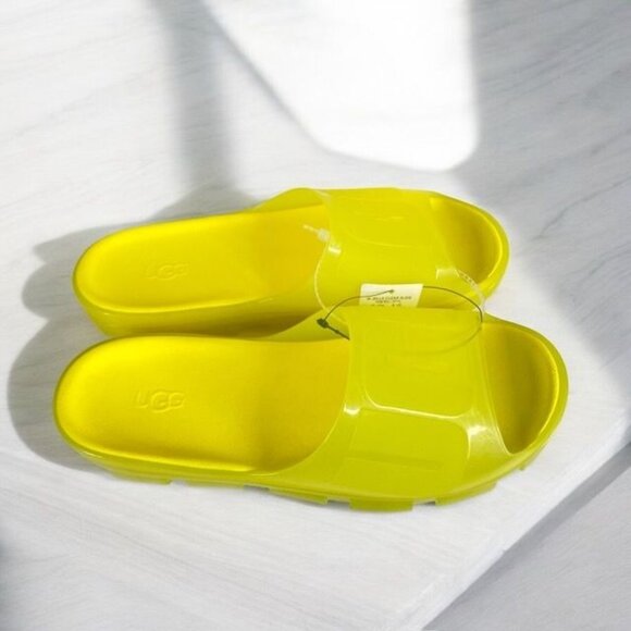 NWT UGG Jella Clear Slide Sandals Yellow Size 10 - Picture 12 of 14